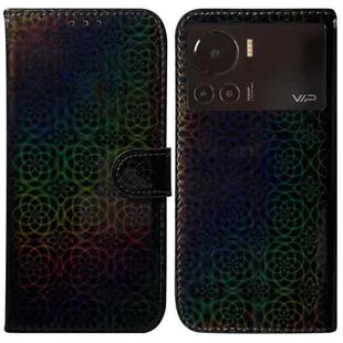 For Infinix Note 12 VIP Colorful Magnetic Buckle Leather Phone Case(Black)