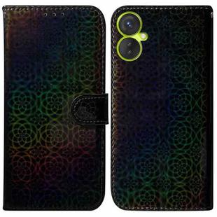 For Tecno Spark 9 Pro Colorful Magnetic Buckle Leather Phone Case(Black)