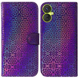 For Tecno Spark 9 Pro Colorful Magnetic Buckle Leather Phone Case(Purple)