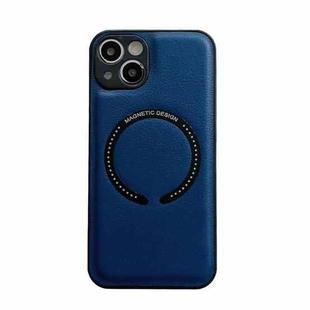 For iPhone 13 Litchi Texture Magsafe Magnetic Phone Case(Blue)