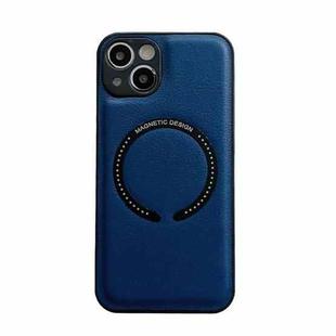 For iPhone 12 Litchi Texture Magsafe Magnetic Phone Case(Blue)