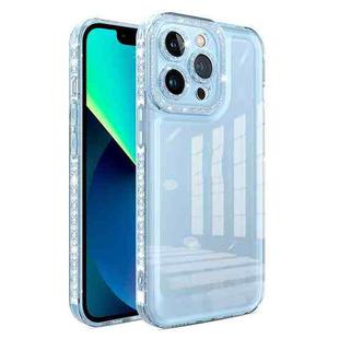 For iPhone 14 Plus Shinning Diamond Space Shockproof Phone Case (Blue)