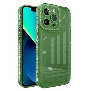 For iPhone 14 Plus Shinning Diamond Space Shockproof Phone Case (Green)