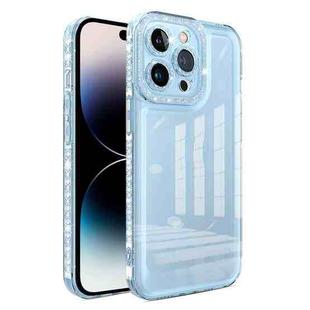 For iPhone 14 Pro Max Shinning Diamond Space Shockproof Phone Case (Blue)