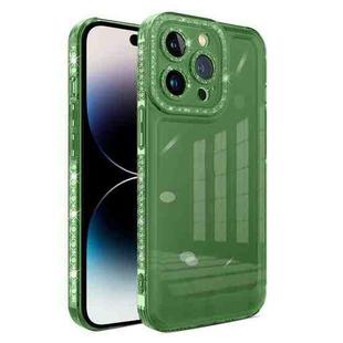 For iPhone 14 Pro Max Shinning Diamond Space Shockproof Phone Case (Green)