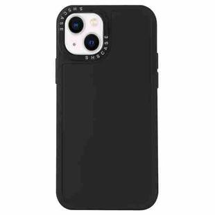 For iPhone 14 Black Lens Frame TPU Phone Case (Black)