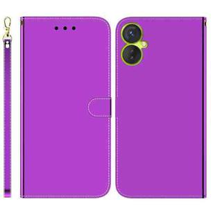 For Tecno Spark 9 Pro Imitated Mirror Surface Horizontal Flip Leather Phone Case(Purple)