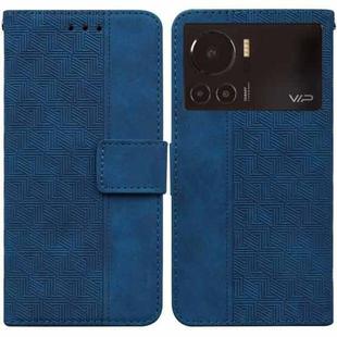 For Infinix Note 12 VIP Geometric Embossed Leather Phone Case(Blue)