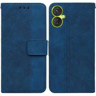 For Tecno Spark 9 Pro Geometric Embossed Leather Phone Case(Blue)
