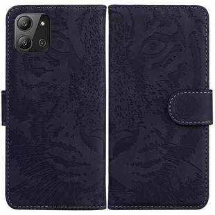 For Infinix Hot 11 2022 Tiger Embossing Pattern Horizontal Flip Leather Phone Case(Black)