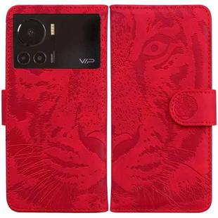For Infinix Note 12 VIP Tiger Embossing Pattern Horizontal Flip Leather Phone Case(Red)
