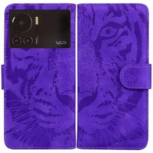 For Infinix Note 12 VIP Tiger Embossing Pattern Horizontal Flip Leather Phone Case(Purple)