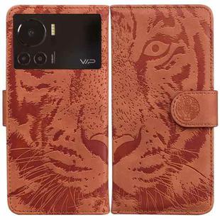 For Infinix Note 12 VIP Tiger Embossing Pattern Horizontal Flip Leather Phone Case(Brown)