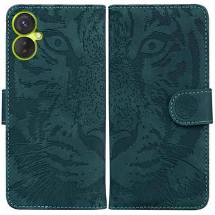 For Tecno Spark 9 Pro Tiger Embossing Pattern Horizontal Flip Leather Phone Case(Green)