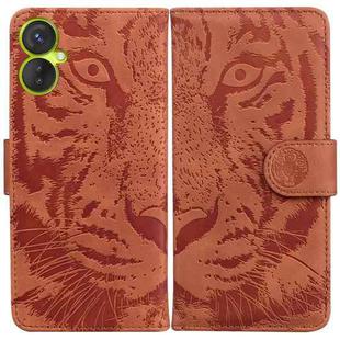 For Tecno Spark 9 Pro Tiger Embossing Pattern Horizontal Flip Leather Phone Case(Brown)