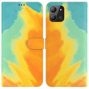 For Infinix Hot 11 2022 Watercolor Pattern Horizontal Flip Leather Phone Case(Autumn Leaf Color)