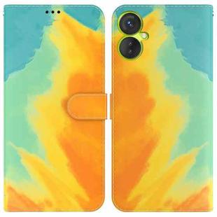 For Tecno Spark 9 Pro Watercolor Pattern Horizontal Flip Leather Phone Case(Autumn Leaf Color)