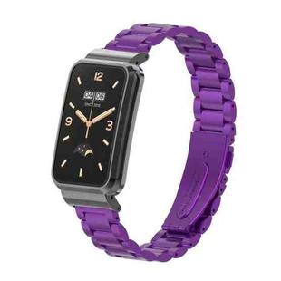 For Xiaomi Mi Band 7 Pro Three-Bead Metal Watch Band(Purple)