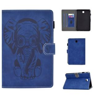 For Galaxy Tab A 8.0 (2015) T350 T355 Embossed Elephant Pattern Horizontal Flip PU Leather Case with Sleep Function & Magnetic Buckle & Bracket and Card Slot(Blue)