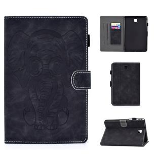 For Galaxy Tab A 8.0 (2015) T350 T355 Embossed Elephant Pattern Horizontal Flip PU Leather Case with Sleep Function & Magnetic Buckle & Bracket and Card Slot(Black)