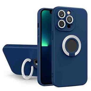 For iPhone 14 Plus Contrast Color TPU Holder Phone Case (Royal Blue)