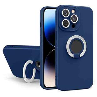 For iPhone 14 Pro Max Contrast Color TPU Holder Phone Case (Royal Blue)