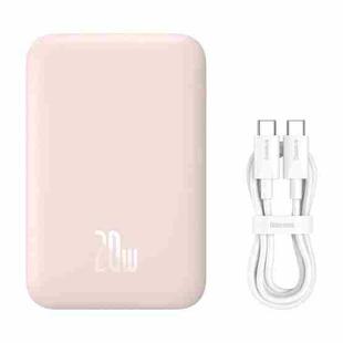 Baseus 6000mAh 20W Magnetic Wireless Charging Power Bank with Cable(Pink)