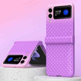 For Samsung Galaxy Z Flip4 Rainbow Gradient Hinge Shockproof Phone Case(Purple Pink)