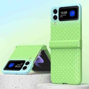 For Samsung Galaxy Z Flip4 Rainbow Gradient Hinge Shockproof Phone Case(Green Blue)