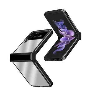 For Samsung Galaxy Z Flip4 Electroplating Mirror Hinge Phone Case(Black)