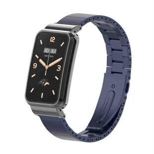 For Xiaomi Mi Band 7 Pro Bamboo Joint Metal Case Watch Band(Midnight Blue)
