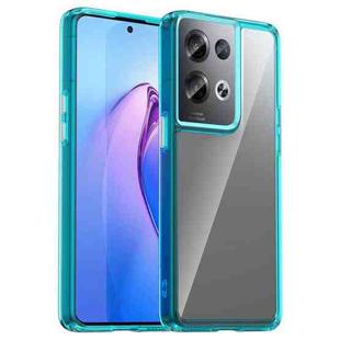 For OPPO Reno8 Pro+ 5G Colorful Series Acrylic + TPU Phone Case(Transparent Blue)