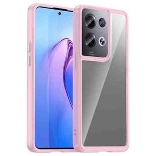 For OPPO Reno8 Pro India Colorful Series Acrylic + TPU Phone Case(Pink)