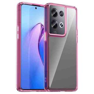 For OPPO Reno8 Pro India Colorful Series Acrylic + TPU Phone Case(Transparent Pink)