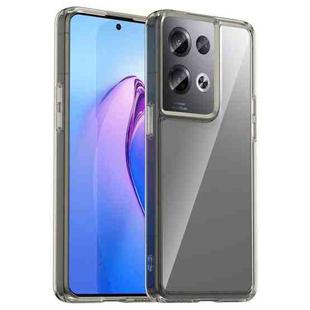 For OPPO Reno8 Pro India Colorful Series Acrylic + TPU Phone Case(Transparent Black)