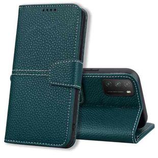 For Xiaomi Poco M3 / Redmi 9T Litchi RFID Leather Phone Case(Green)