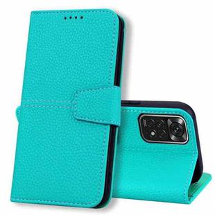 For Xiaomi Redmi Note 11S Litchi RFID Leather Phone Case(Malachite Blue)