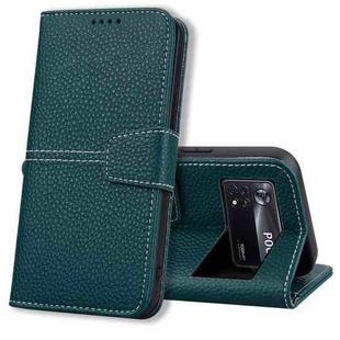For Xiaomi Poco M4 Pro 4G Litchi RFID Leather Phone Case(Green)