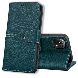 For Xiaomi Mi 11 Lite 5G / 4G Litchi RFID Leather Phone Case(Green)
