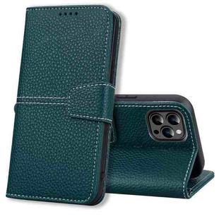 For iPhone 14 Pro Max Litchi RFID Leather Phone Case (Green)
