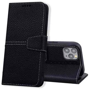 For iPhone 12 / 12 Pro Litchi RFID Leather Phone Case(Black)