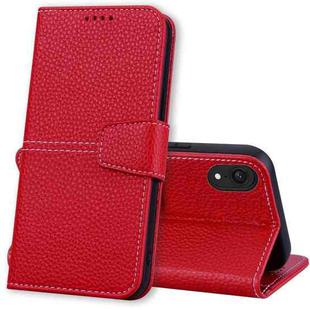 For iPhone XR Litchi RFID Leather Phone Case(Red)