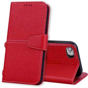 For iPhone SE 2022 / SE 2020 / 8 / 7 Litchi RFID Leather Phone Case(Red)