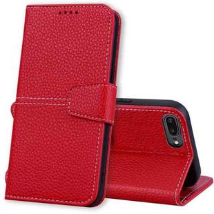 Litchi RFID Leather Phone Case For iPhone 8 Plus / 7 Plus(Red)