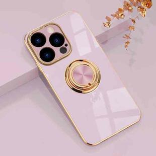 For iPhone 14 Pro 6D Electroplating Ring Phone Case(Light Purple)