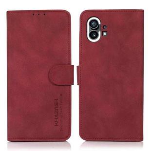 For Nothing Phone 1 KHAZNEH Matte Texture Leather Phone Case(Red)