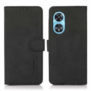 For OPPO A97 5G KHAZNEH Matte Texture Leather Phone Case(Black)