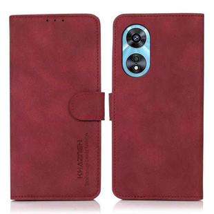For OPPO A97 5G KHAZNEH Matte Texture Leather Phone Case(Red)