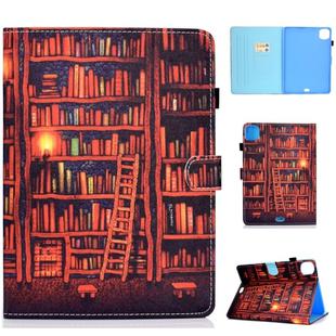 For iPad Pro 11 2020 Sewing Thread TPU Left and Right Flat Leather Tablet Case with Sleep Function & Card Slot & Buckle Anti-skid Strip and Pen Cover(Bookshelf)