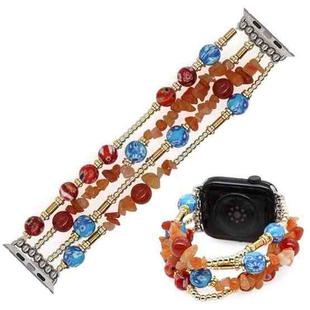 Bohemian Hand Beaded Watch Band For Apple Watch Series 7 41mm / 6&SE&5&4 40mm / 3&2&1 38mm(WB220017B)